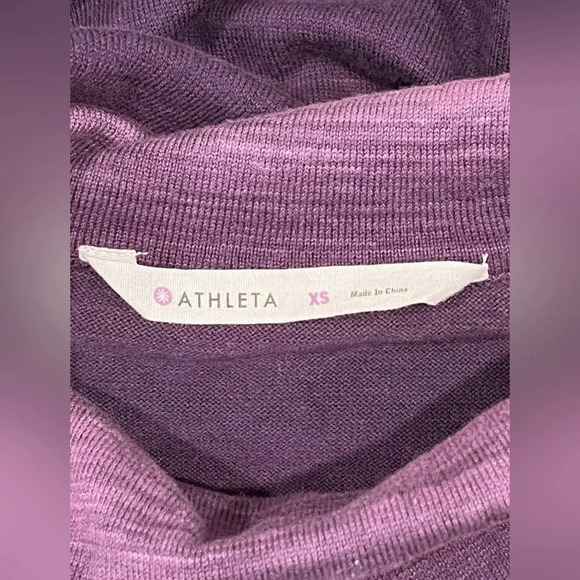 Athleta Purple Space Dye Zuninspr Cowl Neck Dress Size XS - Picture 5 of 8